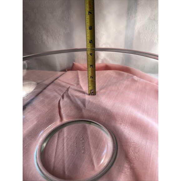 Pyrex 326 Clear Glass 4 Quart Rimmed Nesting Mixing Bowl 11.75" X 4.25" -  USA - Picture 5 of 5